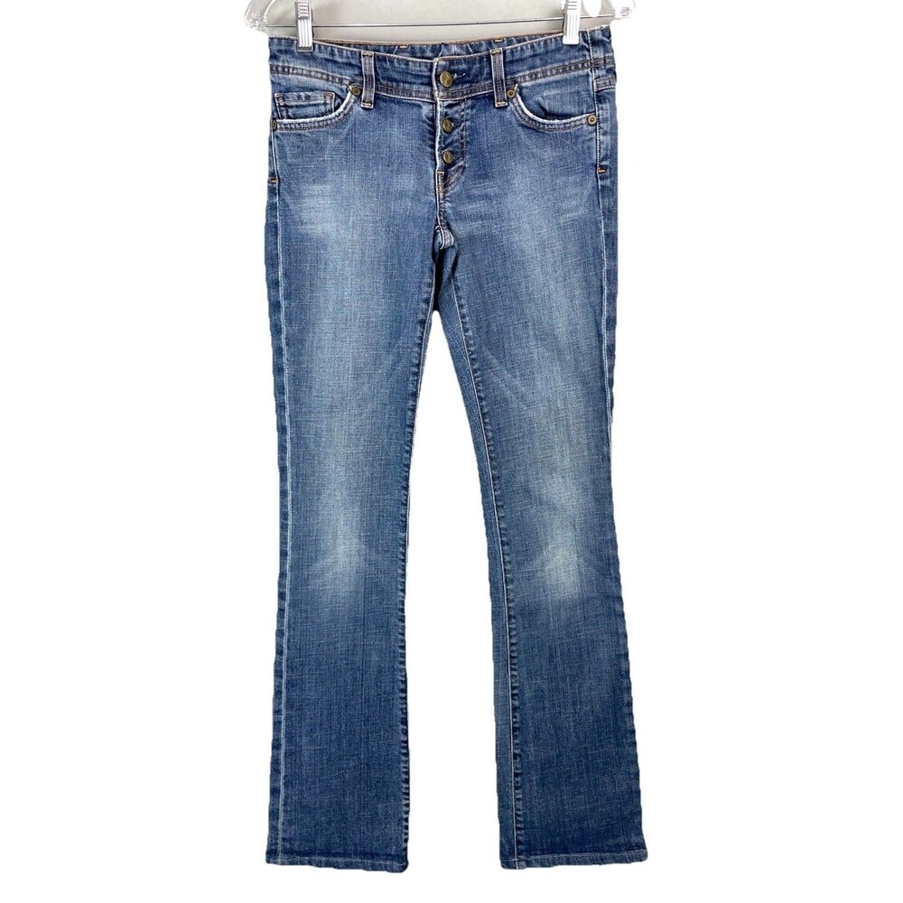 Citizens of Humanity Women 28 Jeans Lex Exposed Button Fly Slim Bootcut Stretch